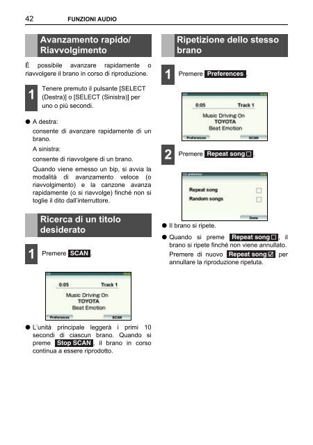 Toyota TNS410 - PZ420-E0333-IT - TNS410 - mode d'emploi