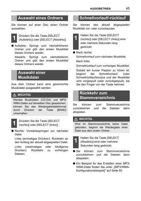 Toyota TNS410 - PZ420-E0333-DE - TNS410 - mode d'emploi