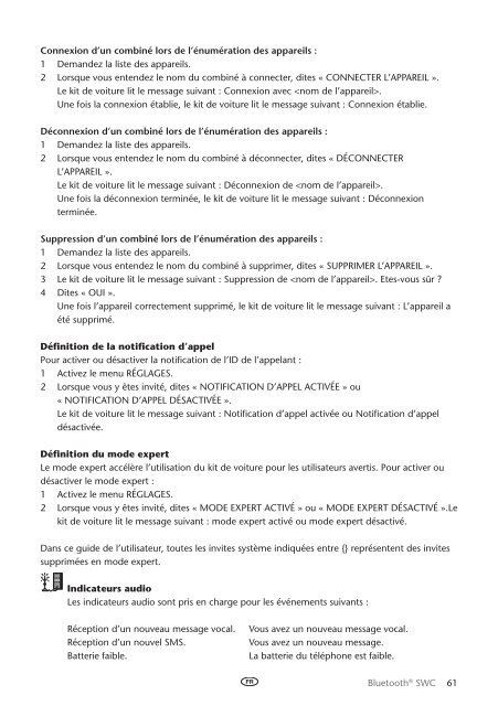 Toyota Bluetooth SWC English French German Dutch Italian - PZ420-00296-ME - Bluetooth SWC English French German Dutch Italian - mode d'emploi