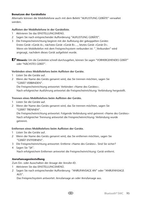 Toyota Bluetooth SWC English French German Dutch Italian - PZ420-00296-ME - Bluetooth SWC English French German Dutch Italian - mode d'emploi