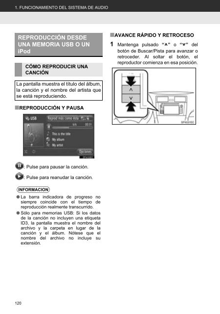 Toyota Toyota Touch &amp;amp; Go - PZ490-00331-*0 - Toyota Touch &amp; Go - Toyota Touch &amp; Go Plus - Spanish - mode d'emploi