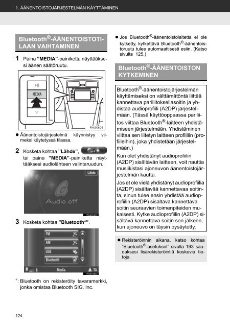 Toyota Toyota Touch &amp;amp; Go - PZ490-00331-*0 - Toyota Touch &amp; Go - Toyota Touch &amp; Go Plus - Finnish - mode d'emploi