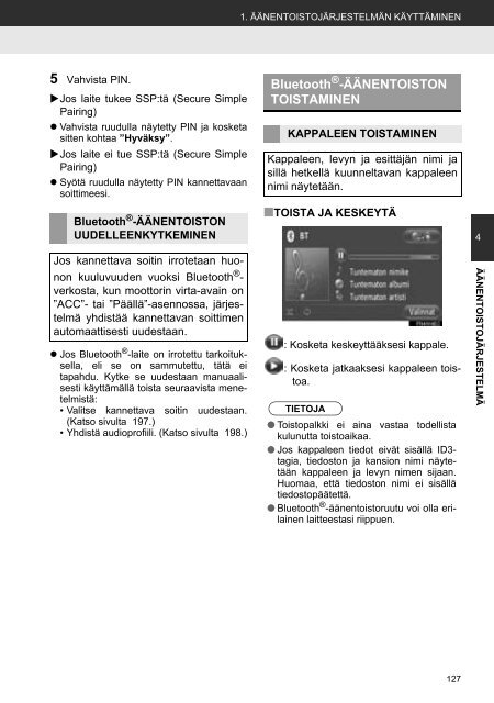 Toyota Toyota Touch &amp;amp; Go - PZ490-00331-*0 - Toyota Touch &amp; Go - Toyota Touch &amp; Go Plus - Finnish - mode d'emploi