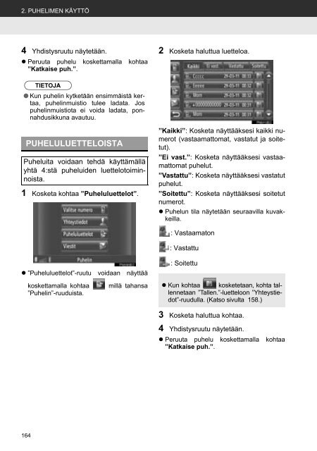 Toyota Toyota Touch &amp;amp; Go - PZ490-00331-*0 - Toyota Touch &amp; Go - Toyota Touch &amp; Go Plus - Finnish - mode d'emploi