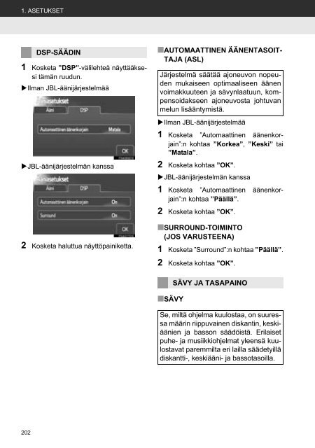 Toyota Toyota Touch &amp;amp; Go - PZ490-00331-*0 - Toyota Touch &amp; Go - Toyota Touch &amp; Go Plus - Finnish - mode d'emploi