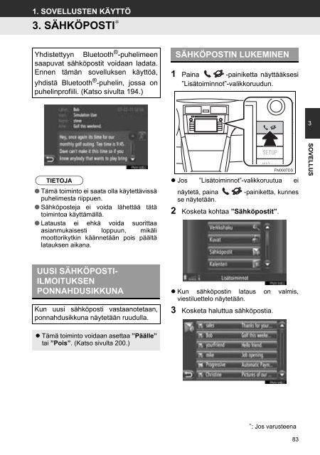 Toyota Toyota Touch &amp;amp; Go - PZ490-00331-*0 - Toyota Touch &amp; Go - Toyota Touch &amp; Go Plus - Finnish - mode d'emploi