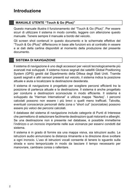 Toyota Toyota Touch &amp;amp; Go - PZ490-00331-*0 - Toyota Touch &amp; Go - Toyota Touch &amp; Go Plus - Italian - mode d'emploi