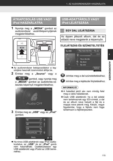 Toyota Toyota Touch &amp;amp; Go - PZ490-00331-*0 - Toyota Touch &amp; Go - Touch &amp; Go Plus - Hungarian - mode d'emploi