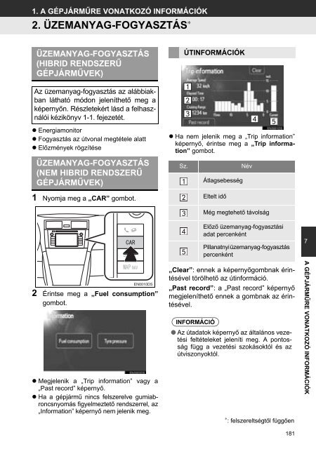 Toyota Toyota Touch &amp;amp; Go - PZ490-00331-*0 - Toyota Touch &amp; Go - Touch &amp; Go Plus - Hungarian - mode d'emploi