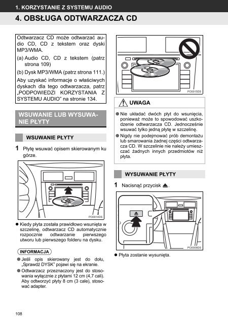 Toyota Toyota Touch &amp;amp; Go - PZ490-00331-*0 - Toyota Touch &amp; Go - Toyota Touch &amp; Go Plus - Polish - mode d'emploi