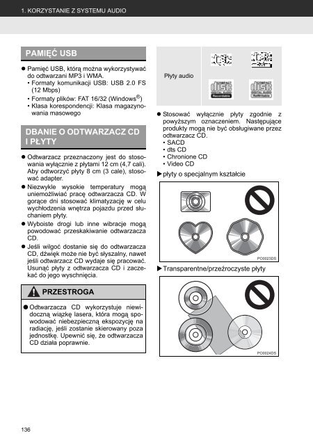 Toyota Toyota Touch &amp;amp; Go - PZ490-00331-*0 - Toyota Touch &amp; Go - Toyota Touch &amp; Go Plus - Polish - mode d'emploi