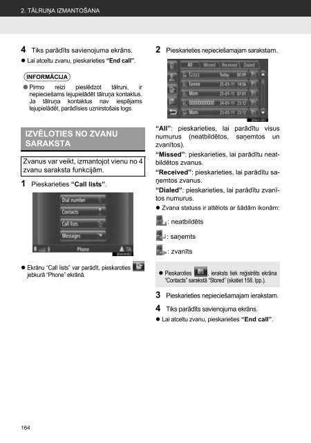 Toyota Toyota Touch &amp;amp; Go - PZ490-00331-*0 - Toyota Touch &amp; Go - Toyota Touch &amp; Go Plus - Latvian - mode d'emploi