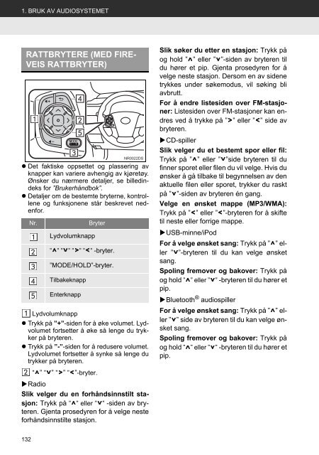 Toyota Toyota Touch &amp;amp; Go - PZ490-00331-*0 - Toyota Touch &amp; Go - Toyota Touch &amp; Go Plus - Norwegian - mode d'emploi