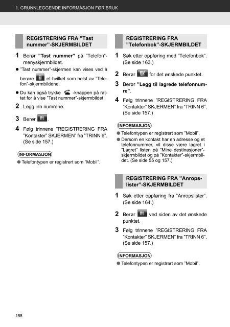 Toyota Toyota Touch &amp;amp; Go - PZ490-00331-*0 - Toyota Touch &amp; Go - Toyota Touch &amp; Go Plus - Norwegian - mode d'emploi