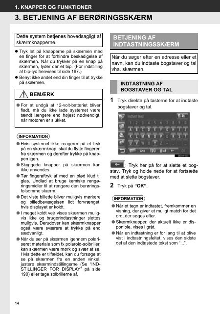 Toyota Toyota Touch &amp;amp; Go - PZ490-00331-*0 - Toyota Touch &amp; Go - Toyota Touch &amp; Go Plus - Danish - mode d'emploi