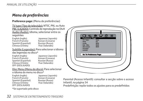 Toyota Rear Entertainment System - PZ462-00207-00 - Rear Entertainment System - Portuguese - mode d'emploi