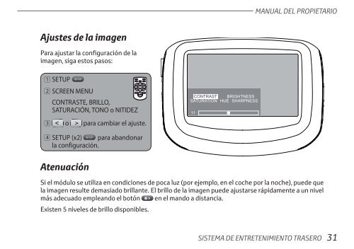 Toyota Rear Entertainment System - PZ462-00207-00 - Rear Entertainment System - Spanish - mode d'emploi