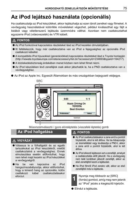 Toyota TNS410 - PZ420-E0333-HU - TNS410 - mode d'emploi