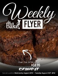 weekly summer specials with Do You Bake and Crave It