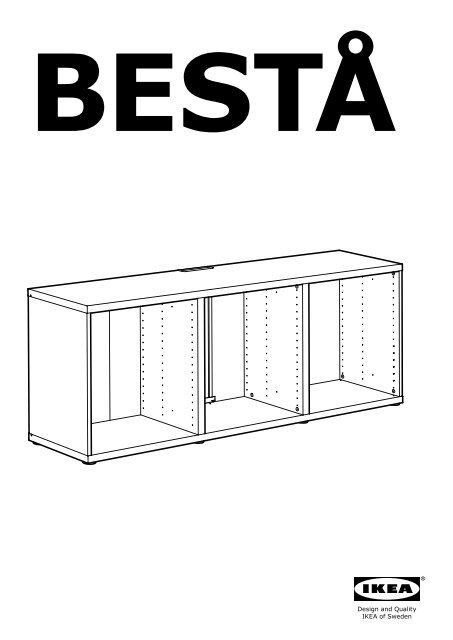 Ikea BEST&Aring; combinazione TV/ante a vetro - S09124690 - Istruzioni di montaggio