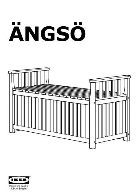 Ikea &amp;Auml;NGS&amp;Ouml; Panca Con Contenitore Da Giardino - 10238191 - Istruzioni di montaggio