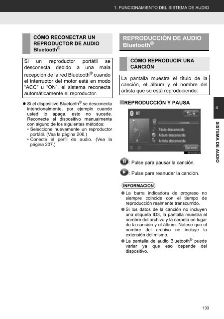 Toyota Toyota Touch &amp;amp; Go - PZ490-00331-*0 - Toyota Touch &amp; Go - Toyota Touch &amp; Go Plus - Spanish - mode d'emploi