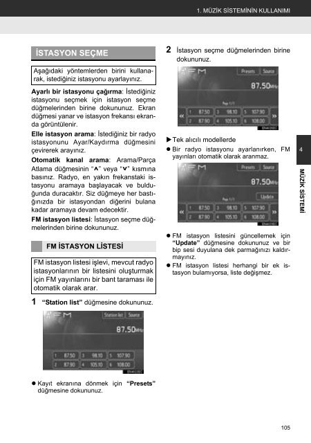 Toyota Toyota Touch &amp;amp; Go - PZ490-00331-*0 - Toyota Touch &amp; Go - Toyota Touch &amp; Go Plus - Turkish - mode d'emploi