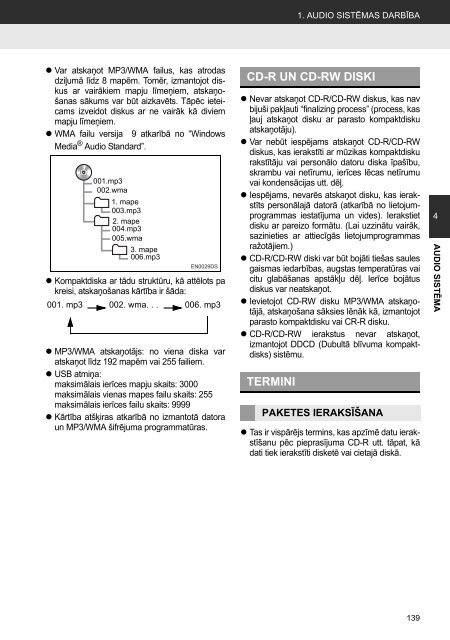 Toyota Toyota Touch &amp;amp; Go - PZ490-00331-*0 - Toyota Touch &amp; Go - Toyota Touch &amp; Go Plus - Latvian - mode d'emploi