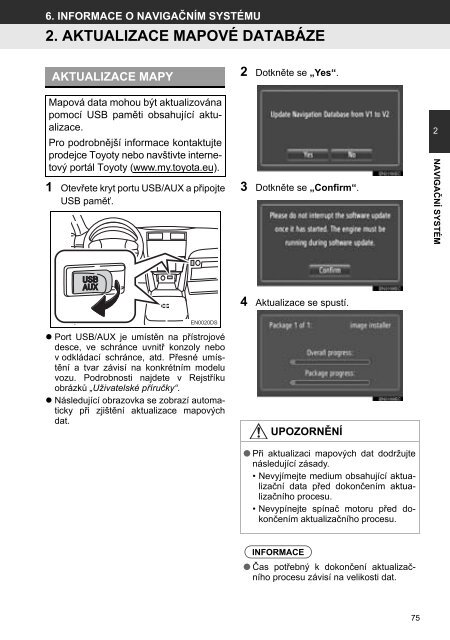 Toyota Toyota Touch &amp;amp; Go - PZ490-00331-*0 - Toyota Touch &amp; Go - Toyota Touch &amp; Go Plus - Czech - mode d'emploi