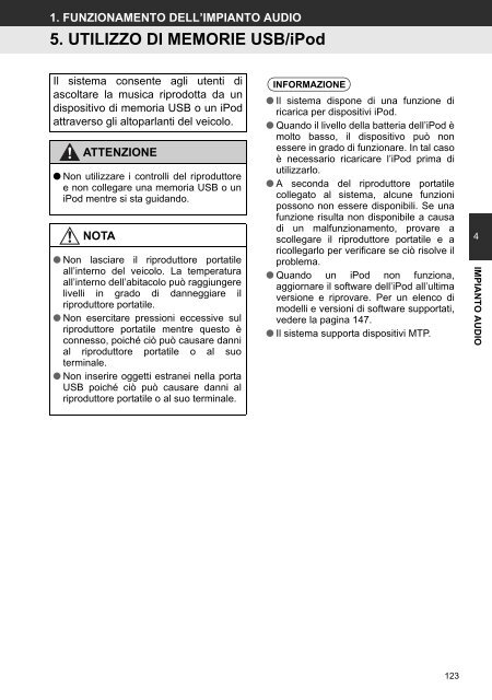 Toyota Toyota Touch &amp;amp; Go - PZ490-00331-*0 - Toyota Touch &amp; Go - Toyota Touch &amp; Go Plus - Italian - mode d'emploi