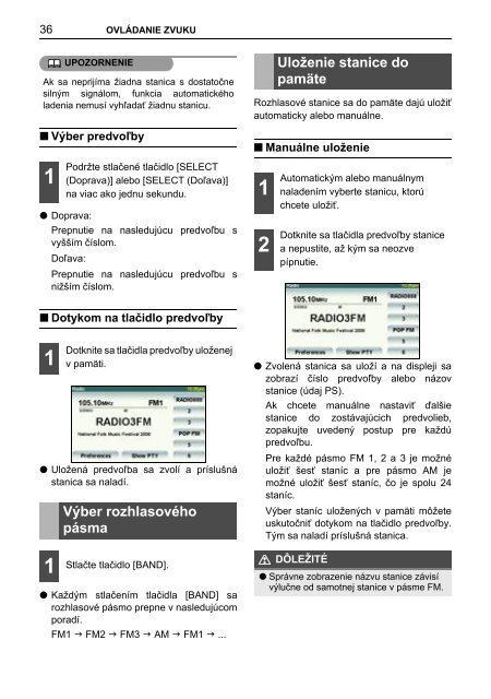 Toyota TNS410 - PZ420-E0333-SK - TNS410 - mode d'emploi