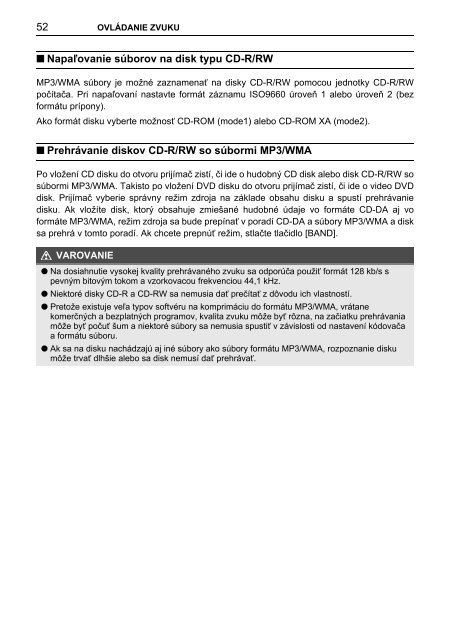 Toyota TNS410 - PZ420-E0333-SK - TNS410 - mode d'emploi