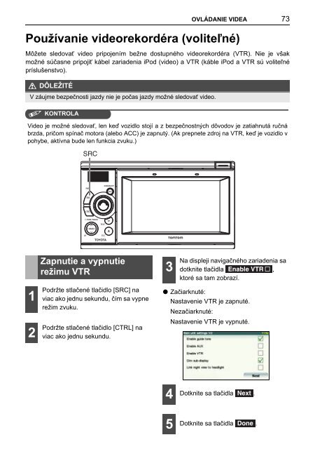 Toyota TNS410 - PZ420-E0333-SK - TNS410 - mode d'emploi