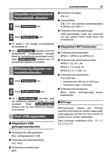 Toyota TNS410 - PZ420-E0333-NL - TNS410 - mode d'emploi