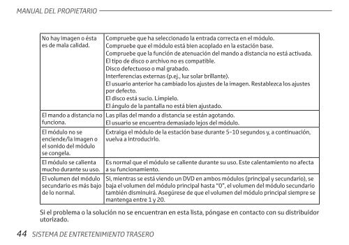 Toyota Rear Entertainment System - PZ462-00207-00 - Rear Entertainment System - Spanish - mode d'emploi