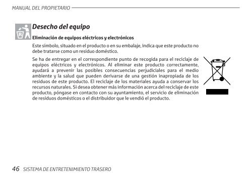 Toyota Rear Entertainment System - PZ462-00207-00 - Rear Entertainment System - Spanish - mode d'emploi