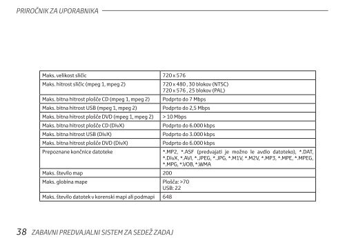 Toyota Rear Entertainment System - PZ462-00207-00 - Rear Entertainment System - Slovenian - mode d'emploi