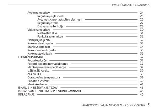 Toyota Rear Entertainment System - PZ462-00207-00 - Rear Entertainment System - Slovenian - mode d'emploi