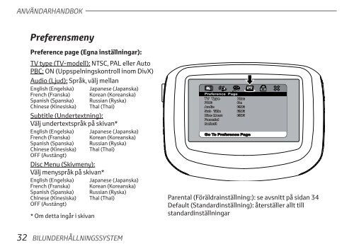 Toyota Rear Entertainment System - PZ462-00207-00 - Rear Entertainment System - Swedish - mode d'emploi