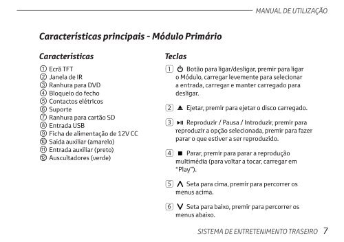 Toyota Rear Entertainment System - PZ462-00207-00 - Rear Entertainment System - Portuguese - mode d'emploi