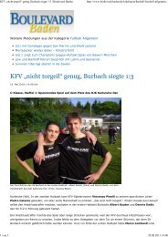 (KFV \204nicht torgeil\223 genug, Burbach siegte ... - Karlsruher FV eV