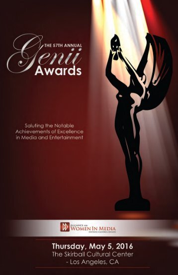 Genii Awards Program Book