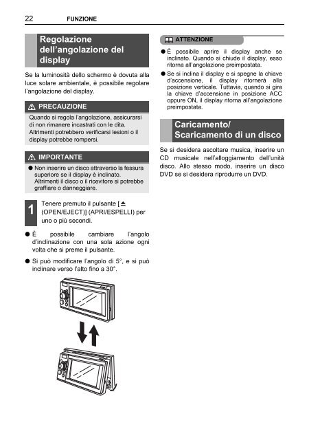 Toyota TNS410 - PZ420-E0333-IT - TNS410 - mode d'emploi