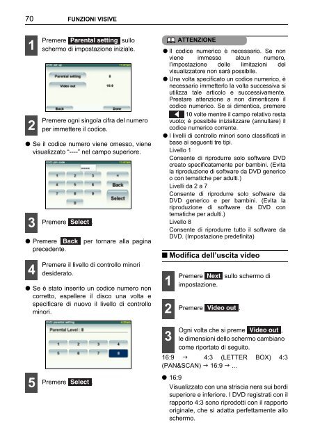 Toyota TNS410 - PZ420-E0333-IT - TNS410 - mode d'emploi