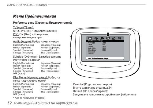 Toyota Rear Entertainment System - PZ462-00202-00 - Rear Entertainment System - Bulgarian - mode d'emploi