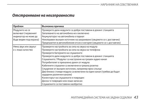 Toyota Rear Entertainment System - PZ462-00202-00 - Rear Entertainment System - Bulgarian - mode d'emploi