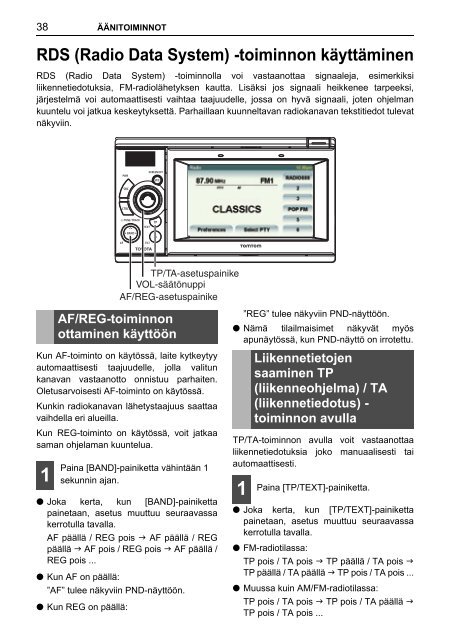 Toyota TNS410 - PZ420-E0333-FI - TNS410 - mode d'emploi