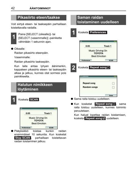 Toyota TNS410 - PZ420-E0333-FI - TNS410 - mode d'emploi