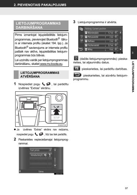 Toyota Toyota Touch &amp;amp; Go - PZ490-00331-*0 - Toyota Touch &amp; Go - Toyota Touch &amp; Go Plus - Latvian - mode d'emploi