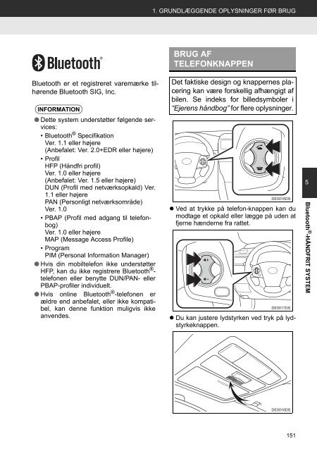 Toyota Toyota Touch &amp;amp; Go - PZ490-00331-*0 - Toyota Touch &amp; Go - Toyota Touch &amp; Go Plus - Danish - mode d'emploi